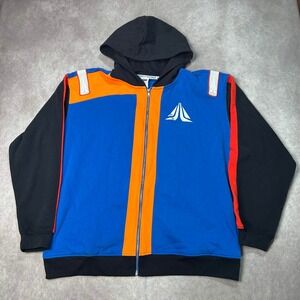 Disney Star Wars Star Tours Walt Disney World Zip Hoodie Blue Orange Mens 2XL